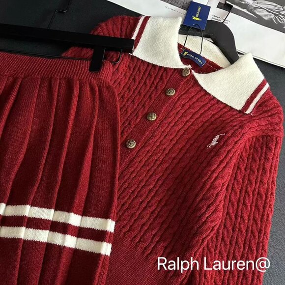 Polo Ralph Lauren  Christmas Limited Edition Embroidered Wool Cardigan Set - Picture 7 of 7